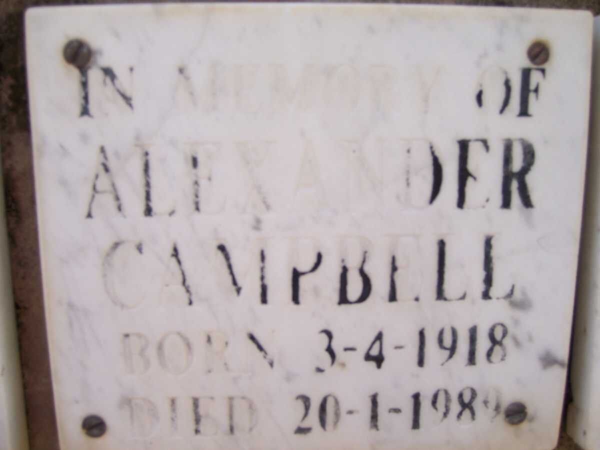 CAMPBELL Alexander 1918-1989