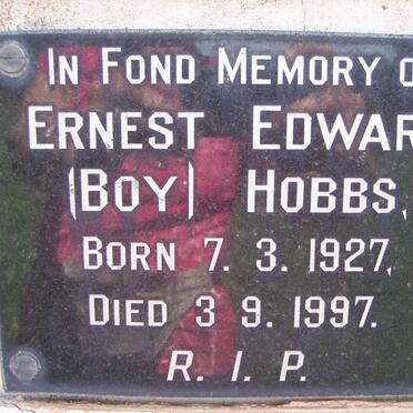 HOBBS Ernest Edward 1927-1997