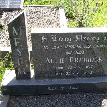 MEYER Allie Fredrick 1917-1993