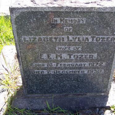 TOZER Elizabeth Lylia 1872-1939