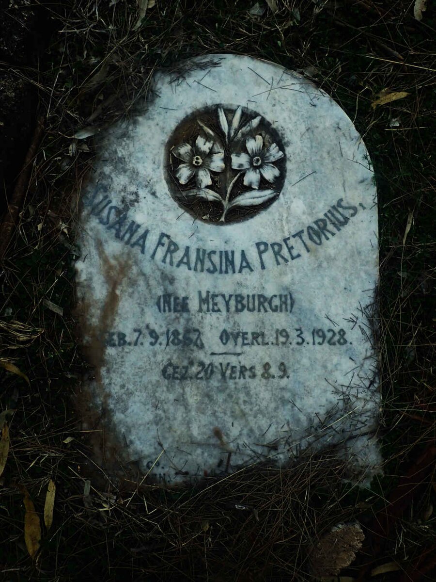 PRETORIUS Susana Fransina nee MEYBURGH 1862-1928