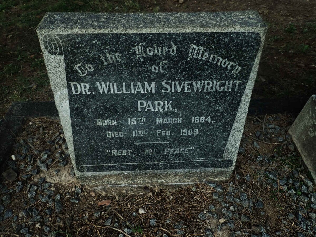 PARK William Sivewright 1864-1909
