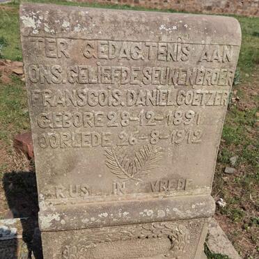 COETZER Francois Daniel 1891-1912