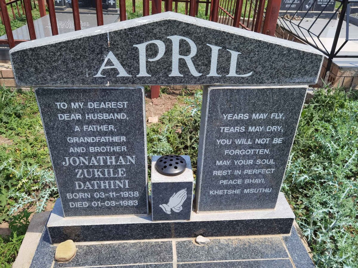 APRIL Jonathan Zukile Dathini 1938-1983