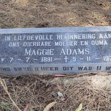ADAMS Maggie 1891-1975