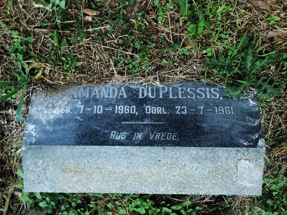 PLESSIS Amanda, du 1960-1961