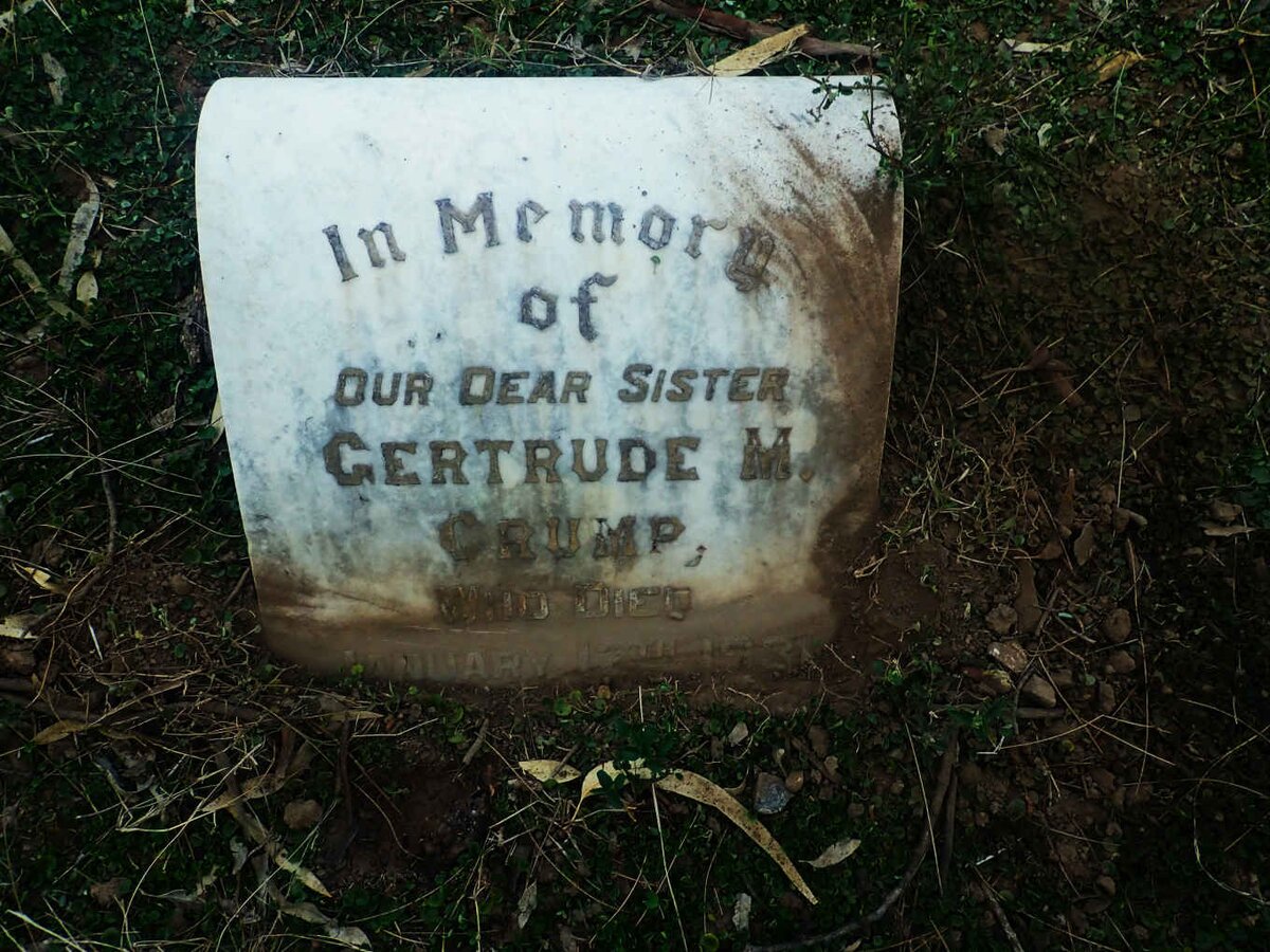 CRUMP Gertrude M. -1931