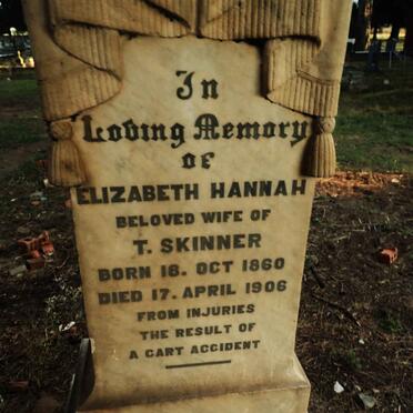 SKINNER Elizabeth Hannah 1860-1906