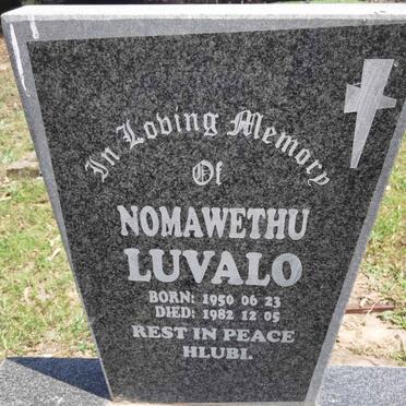LUVALO Nomawethu 1950-1982