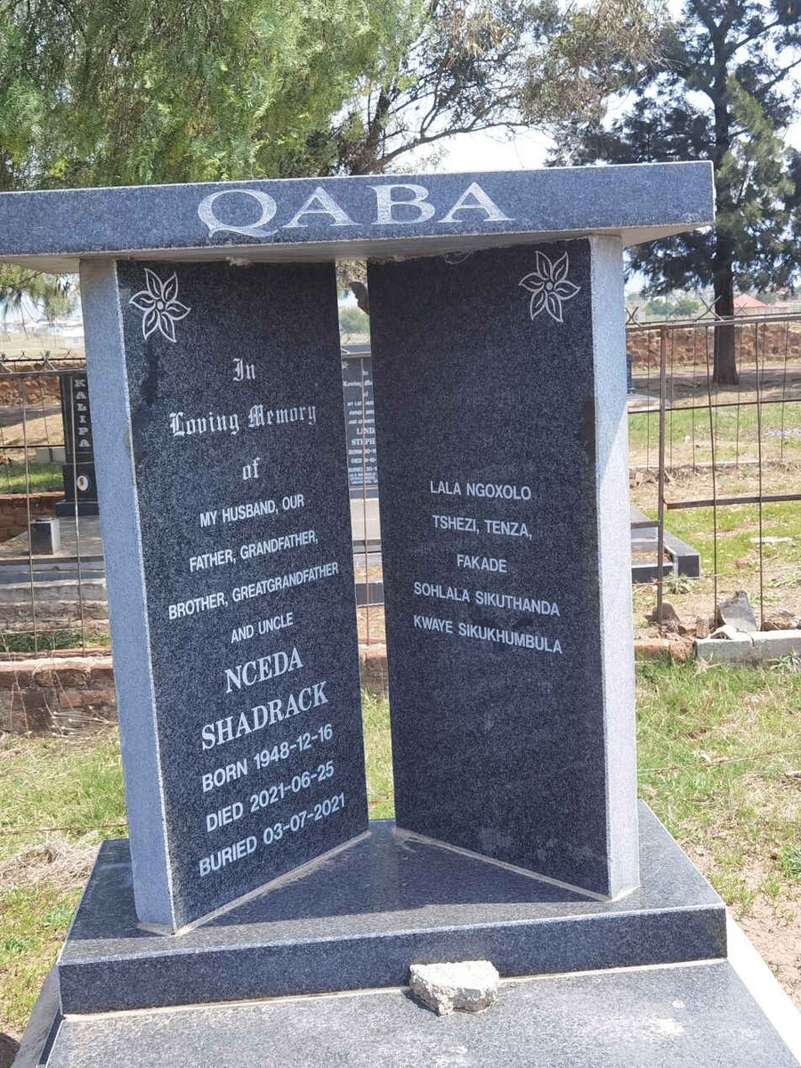 QABA Nceda Shadrack 1948-2021