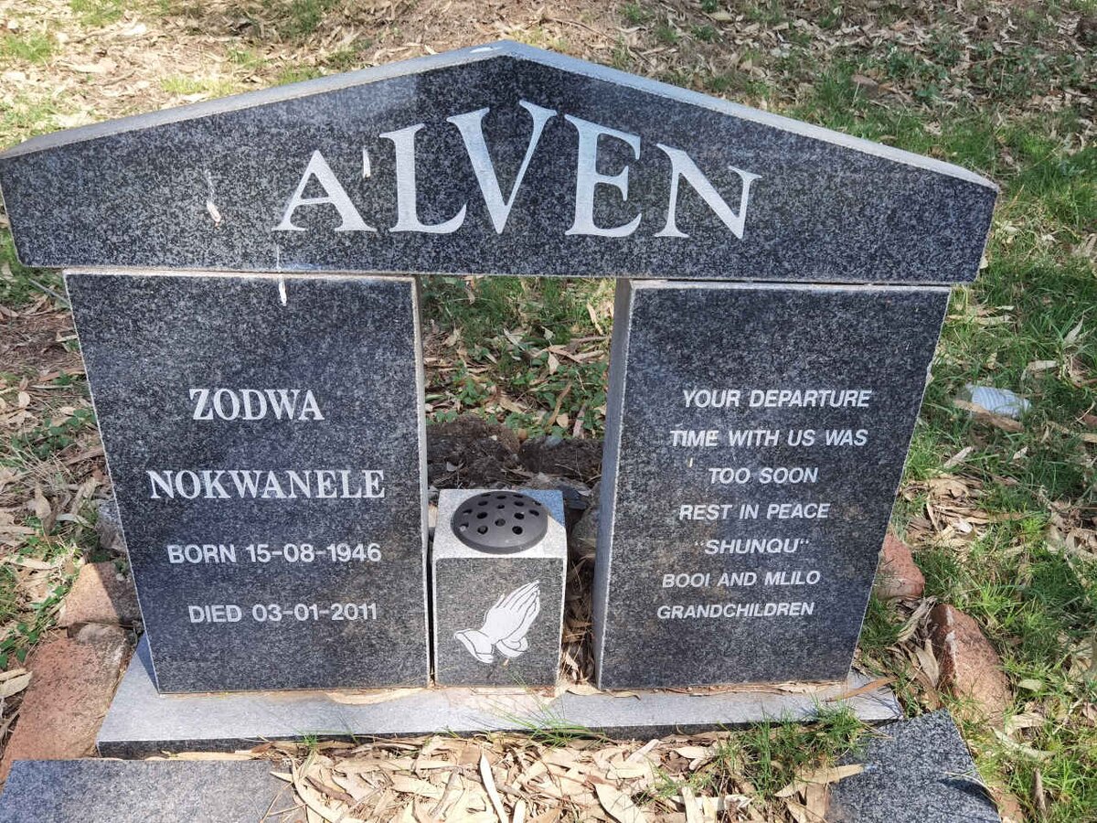 ALVEN Zodwa Nokwanele 1946-2011