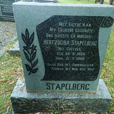 STAPELBERG Hertzogina nee COETZER 1926-1960