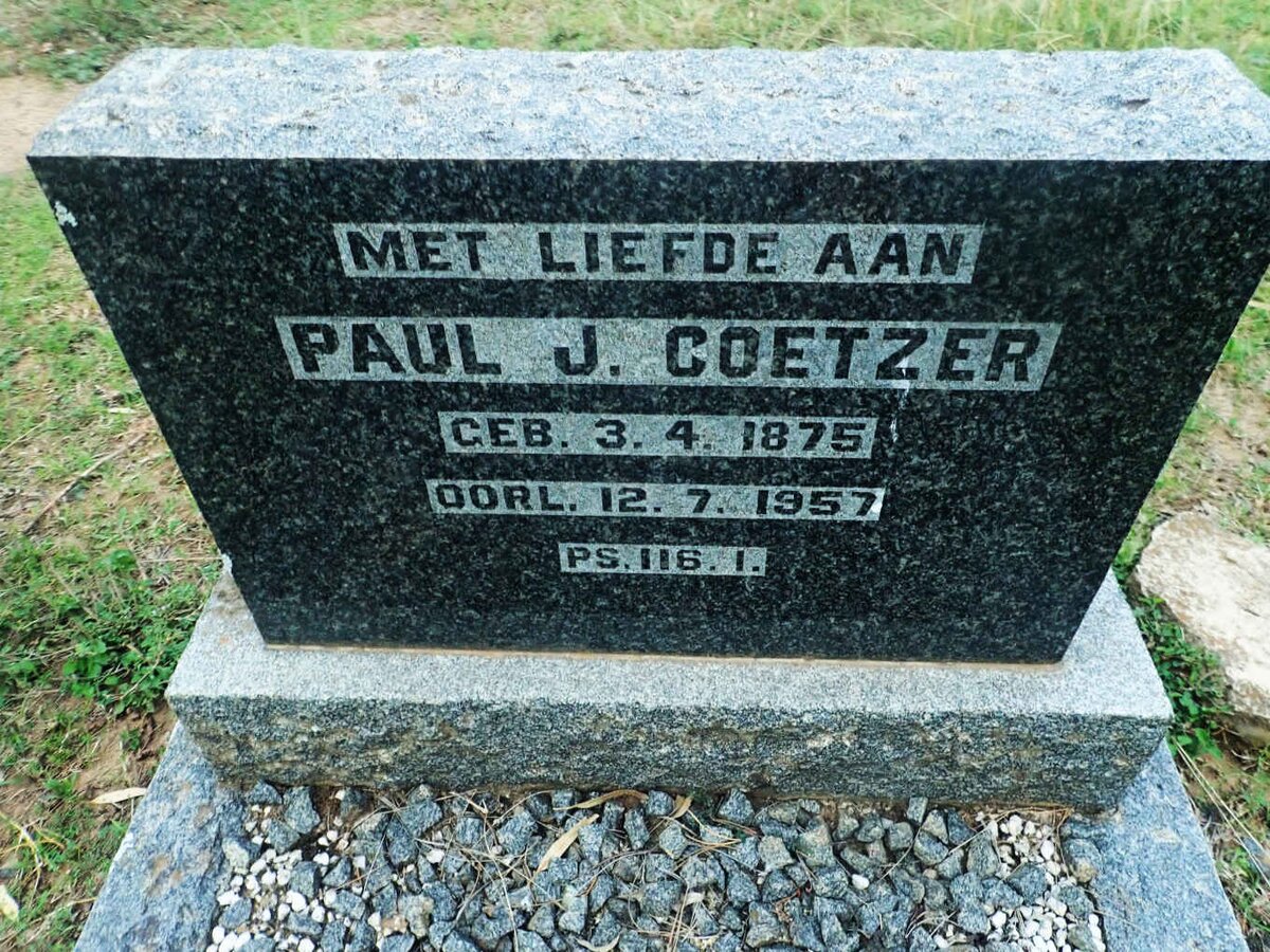 COETZER Paul J. 1875-1957