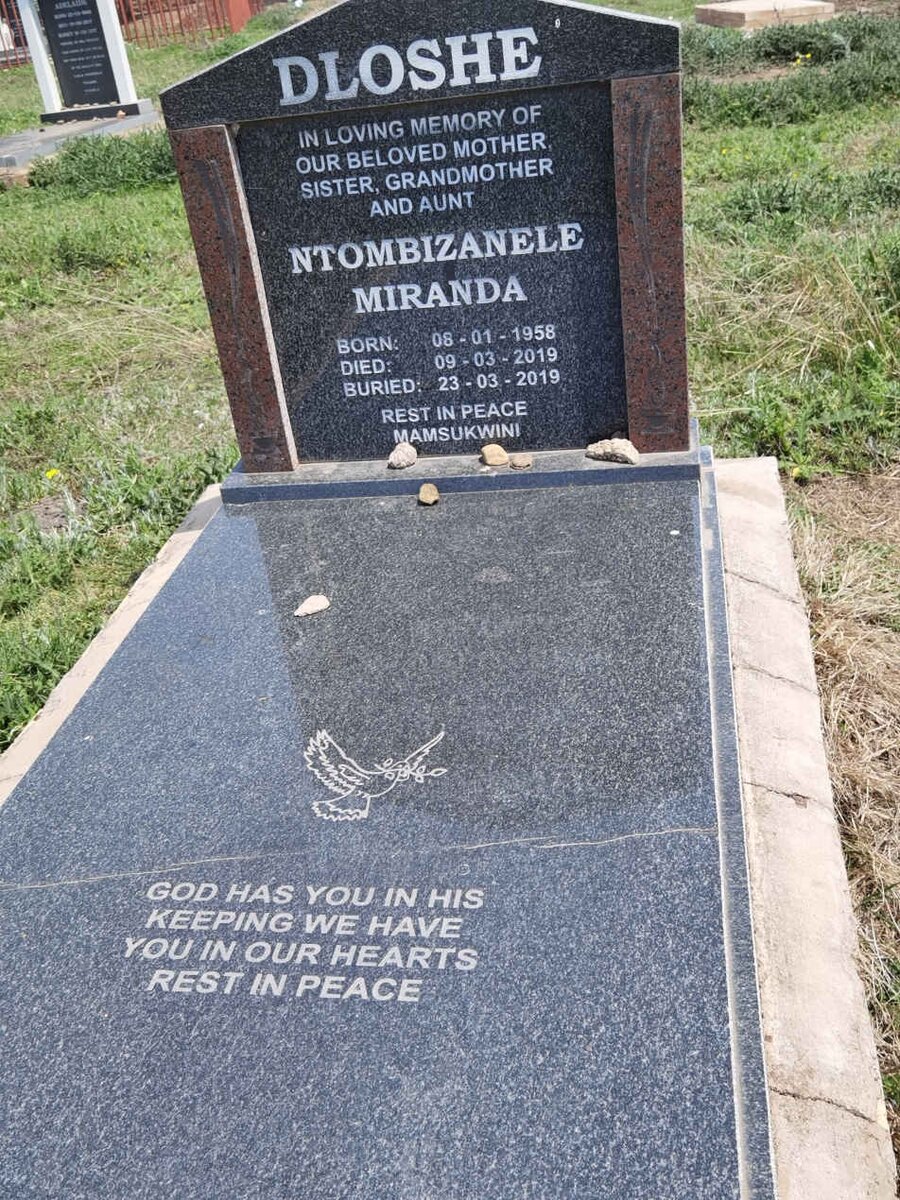 DLOSHE Ntombazanele Miranda 1958-2019