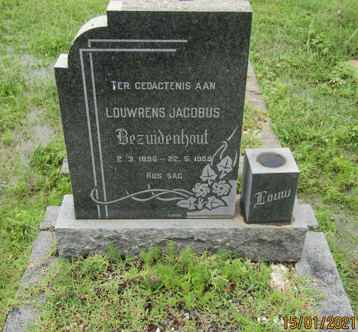 BEZUIDENHOUT Louwrens Jacobus 1896-1959