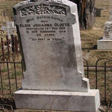 CLOETE Elsie Johanna -1919