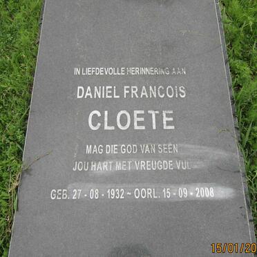 CLOETE Daniel Francois 1932-2008