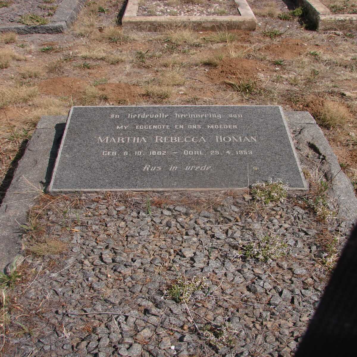 HOMAN Martha Rebecca 1882-1953