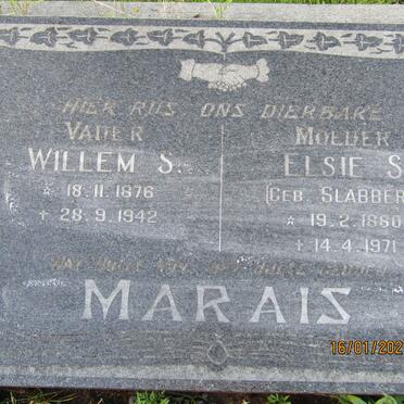 MARAIS Willem S. 1876-1942 &amp; Elsie S. SLABBERT 1880-1971