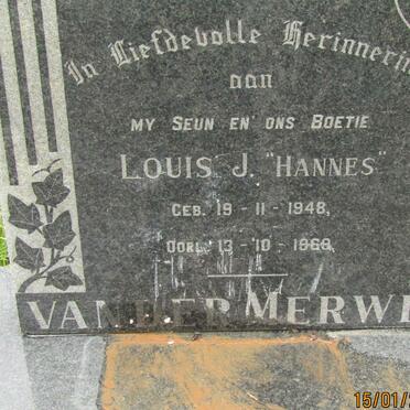 MERWE Louis J., van der 1948-1969