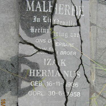 MALHERBE Izak Hermanus 1936-1958