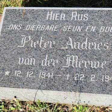 MERWE Pieter Andries, van der 1941-1947