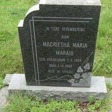 MARAIS Magrietha Maria nee HERSELMAN 1896-1968