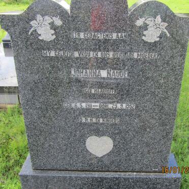 NAUDE Johanna nee HAARHOFF 1911-1952