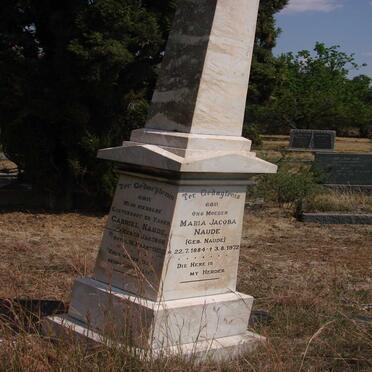 NAUDE Gabriel 1856-1922 &amp; Maria Jacoba NAUDE 1884-1972