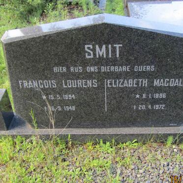 SMIT Francois Lourens 1894-1948 &amp; Elizabeth Magdalena 1896-1972