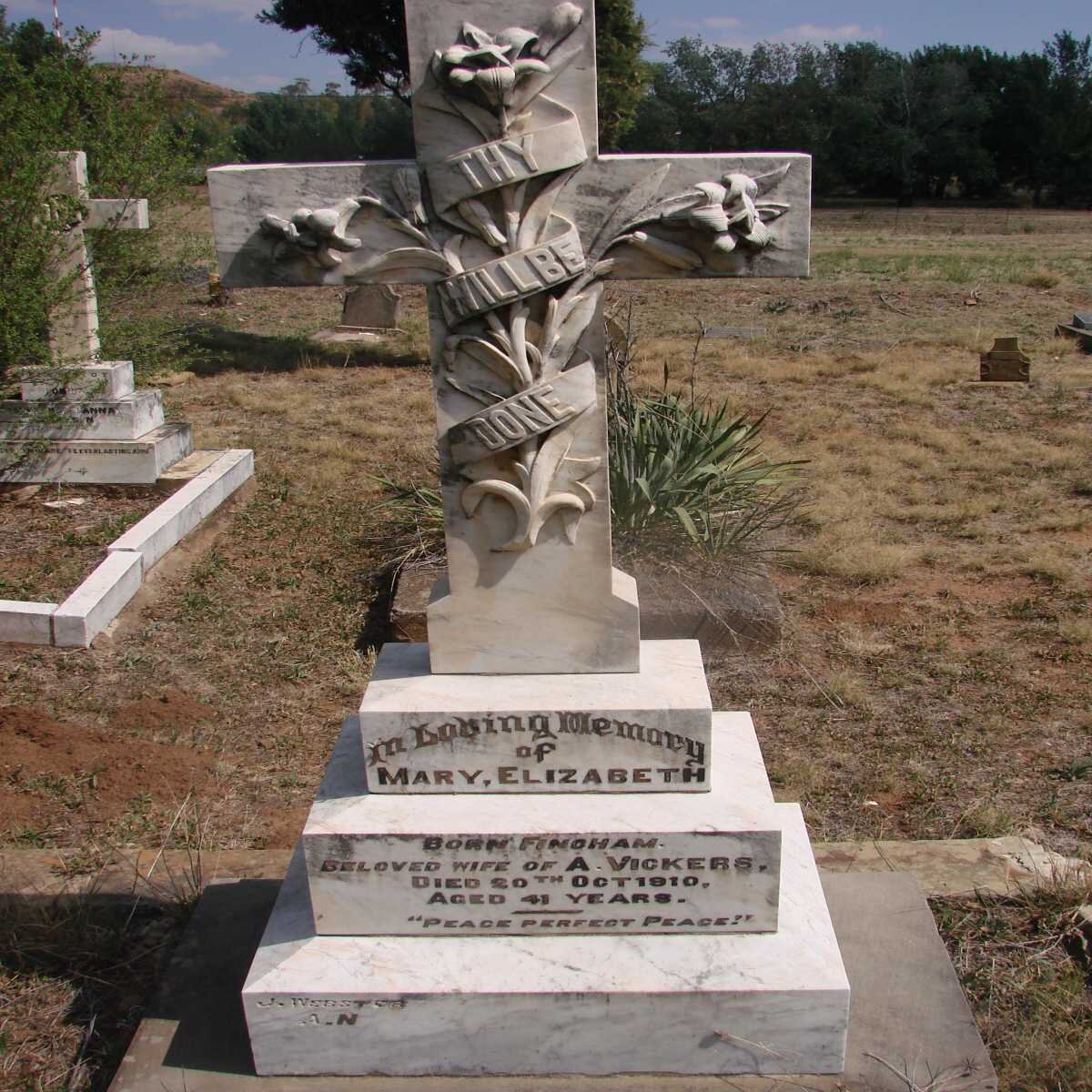 VICKERS Mary Elizabeth nee FINCHAM -1910