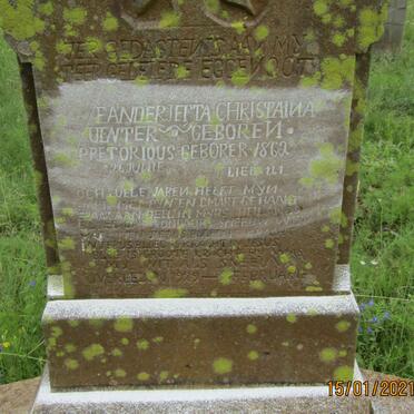 VENTER Eanderjetta Christaina nee PRETORIOUS 1862-1929