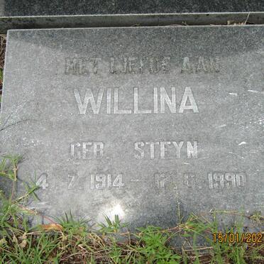 ? Willina nee STEYN 1914-1990