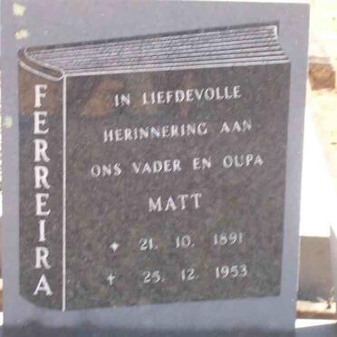 FERREIRA Matt 1891-1953