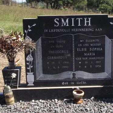SMITH Theodorus Gerhardus 1916-1990 &amp; Elsie Sophia Maria VAN JAARSVELD 1917-1976