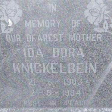 KNICKELBEIN Ida Dora 1903-1984