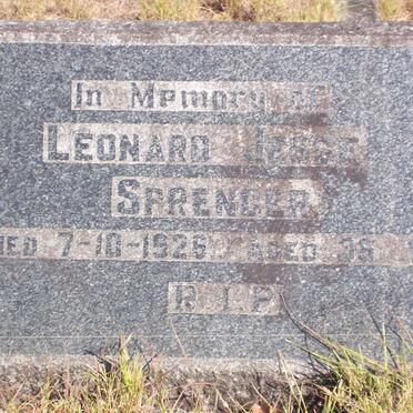 SPRENGER Leonard Jesse -1926