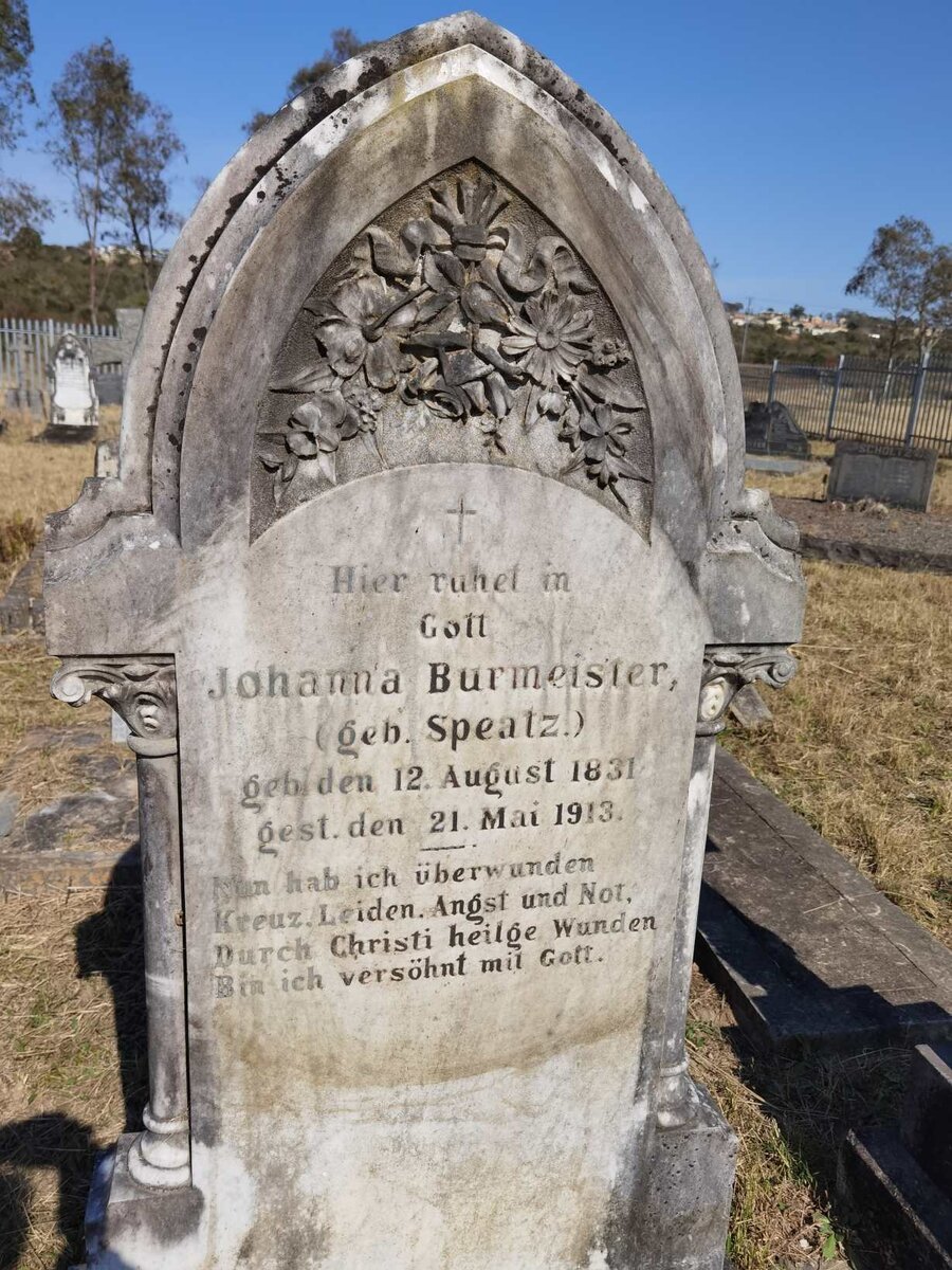 BURMEISTER Johanna nee SPEATZ 1831-1913