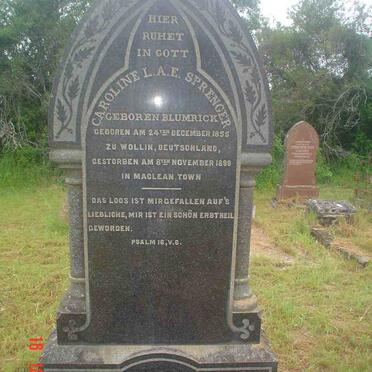 SPRENGER Coroline L.A.E. nee BLUMRICK 1855-1899