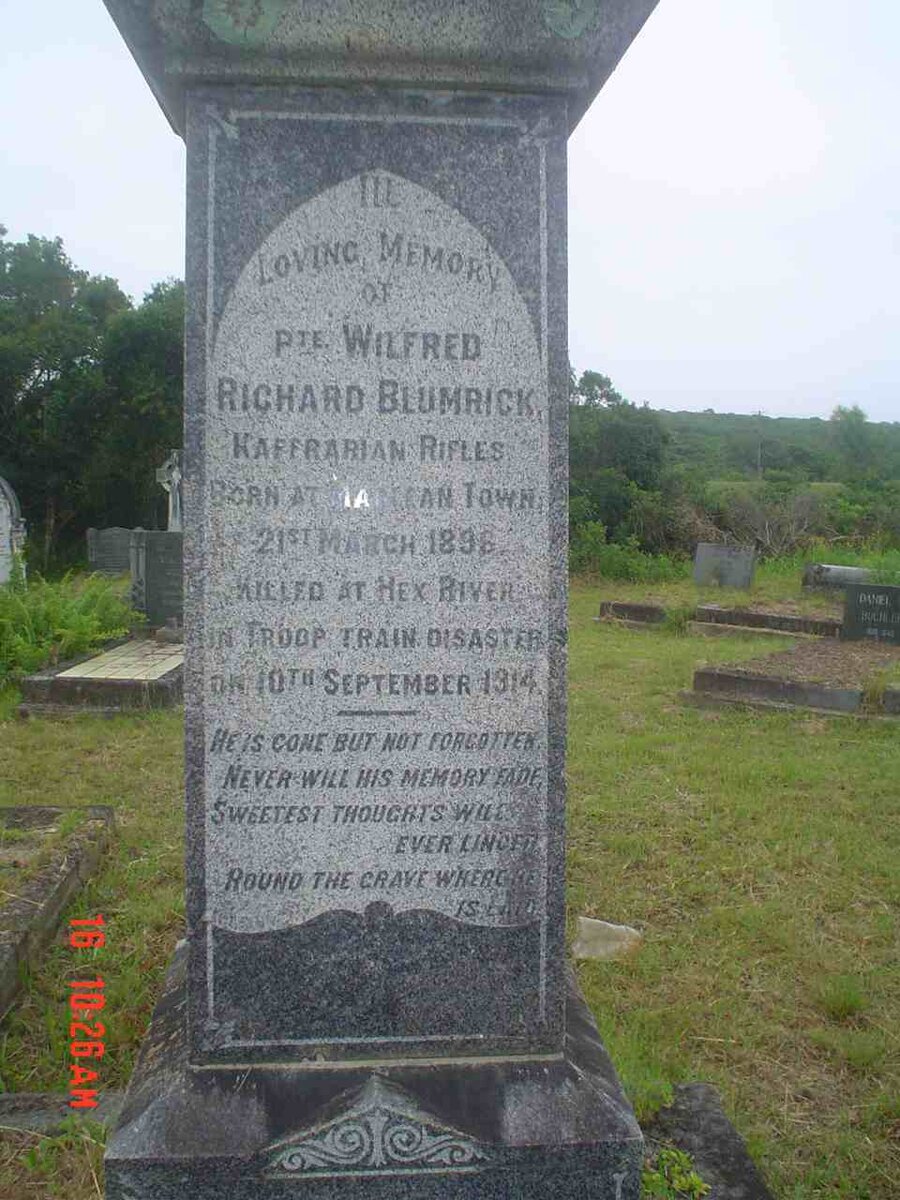 BLUMRICK Wilfred Richard 1896-1914