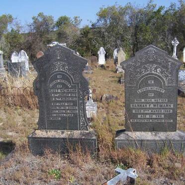 WEIMANN August 1870-1912 &amp; Hannah F. -1962