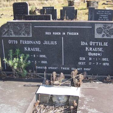 KRAUSE Otto Ferdinand Julius 1890-1968 &amp; Ida Ottilie DUROW 1902-1978
