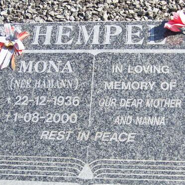HEMPEL Mona nee HAMANN 1936-2000