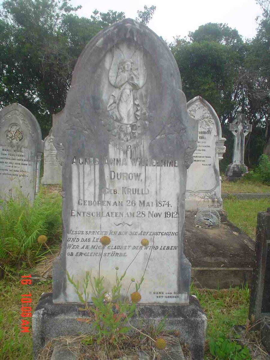 DUROW Agnes Anna Wilhelmine nee KRULL 1874-1912