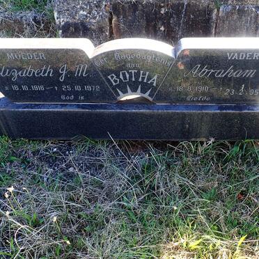 BOTHA Abraham J. 1910-1995 &amp; Elizabeth J.M. 1916-1972
