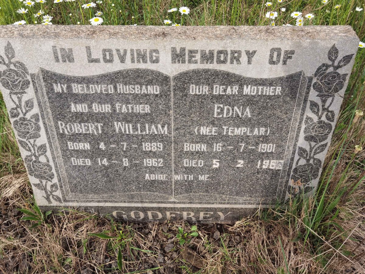 GODFREY Robert William 1889-1962 &amp; Edna TEMPLAR 1901-1965?