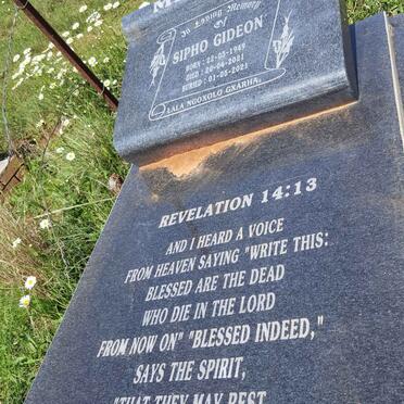 GIDEON Sipho 1949-2021