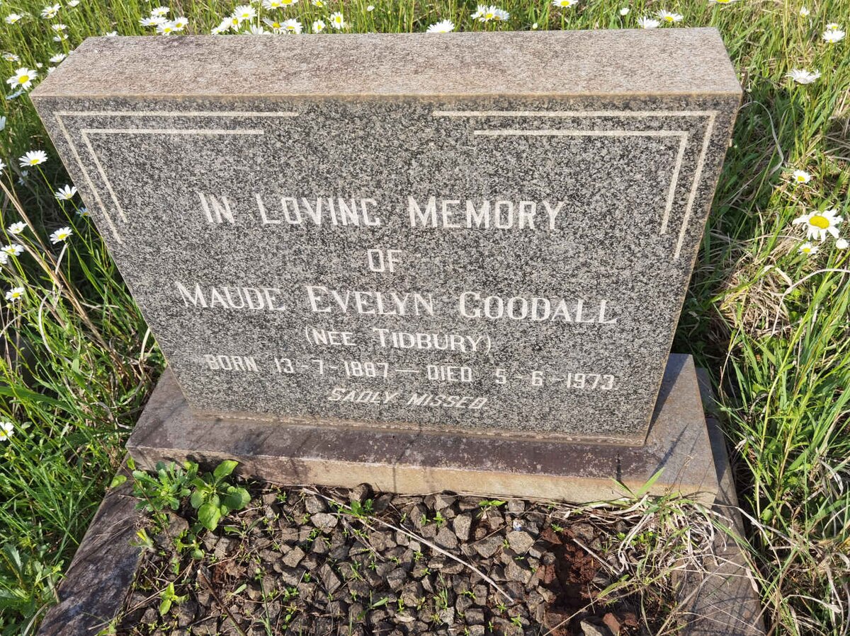 GOODALL Maude Evelyn nee TIDBURY 1887-1973
