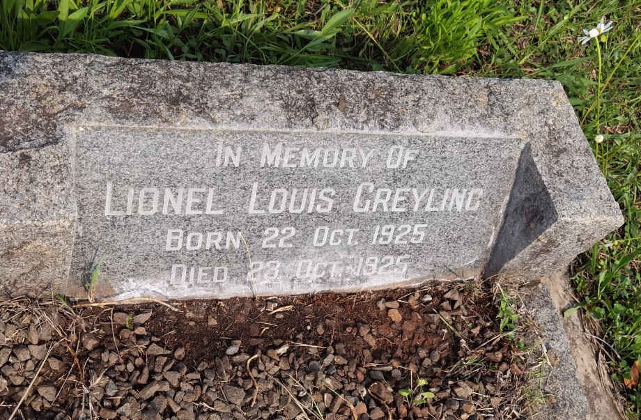 GREYLING Lionel Louis1925-1925