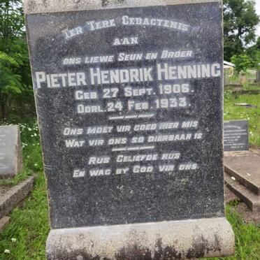 HENNING Pieter Hendrik 1906-1933